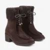 Hali Ankle Boot 60 Chocolate Velvet Suede Ankle Boot with Shearling