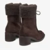 Hali Ankle Boot 60 Chocolate Velvet Suede Ankle Boot with Shearling