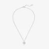 Heart Necklace Silver-Finish Heart Necklace with Crystals