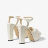 Heloise 120 Latte Nappa Leather Platform Sandals