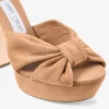 Heloise 120 Toffee Suede Platform Sandals