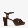 Heloise 80 Chocolate Suede Platform Sandals
