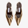Isa 80 Chocolate Zebra Printed Pony Pumps