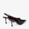Isa 80 Deep Merlot Calf Leather Pumps