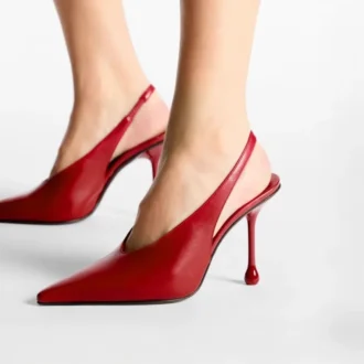 Isa 95 Ruby Red Leather Pumps