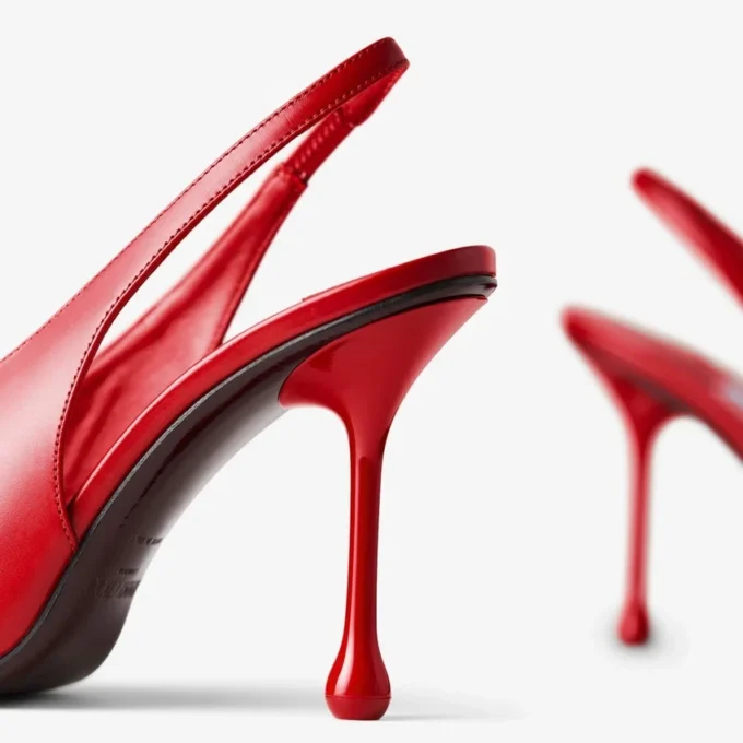 Isa 95 Ruby Red Leather Pumps