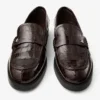 Ivy Loafer Sambuco Shiny Croc Embossed Leather Loafers