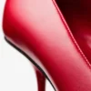 Ixia 80 Ruby Red Leather Pumps