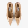 Ixia 95 Chai Shiny Croc Embossed Leather Pumps
