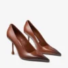Ixia 95 Cognac Sprayed Spazzolato Leather Pumps