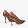 Ixia 95 Cognac Sprayed Spazzolato Leather Pumps