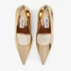 Ixia 95 Gold Liquid Metal Leather Pumps