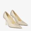 Ixia 95 Yellow Buttermilk Satin Rhinestones Pumps
