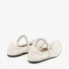 Jade Ballerina Latte Soft Nappa Leather Ballerina Flats with Crystal Strap