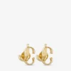Jc Mini Studs Gold-Finish Metal Jc Mini Stud Earrings
