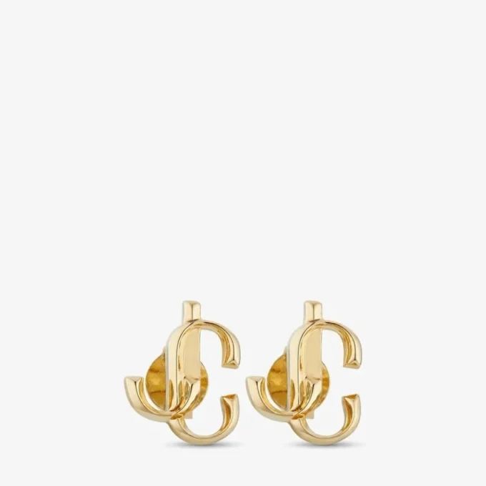 Jc Mini Studs Gold-Finish Metal Jc Mini Stud Earrings