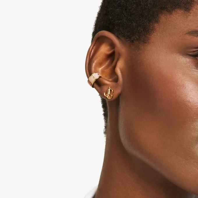 Jc Mini Studs Gold-Finish Metal Jc Mini Stud Earrings
