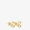Jc Mini Studs Gold-Finish Metal Jc Mini Stud Earrings