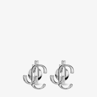 Jc Mini Studs Silver-Finish Metal Jc Mini Stud Earrings
