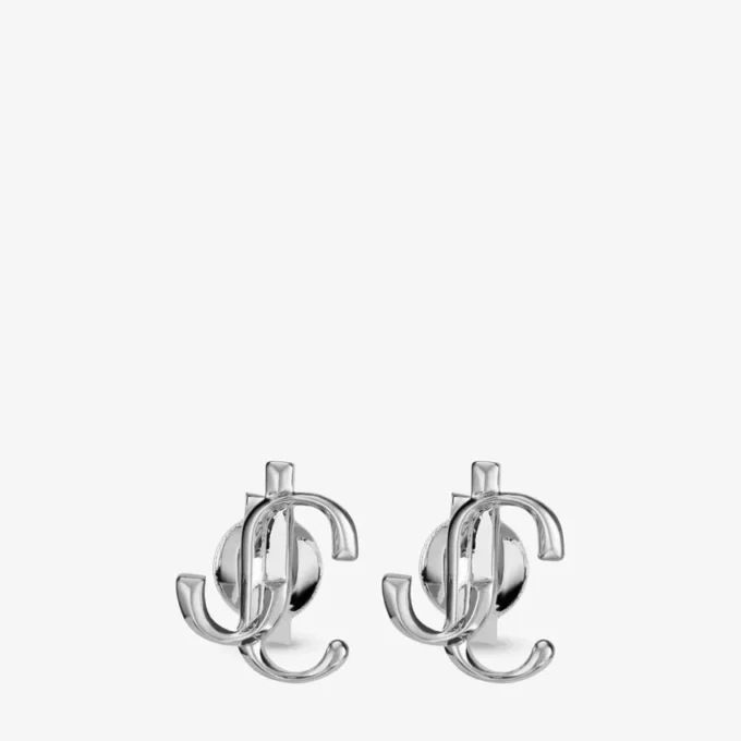 Jc Mini Studs Silver-Finish Metal Jc Mini Stud Earrings