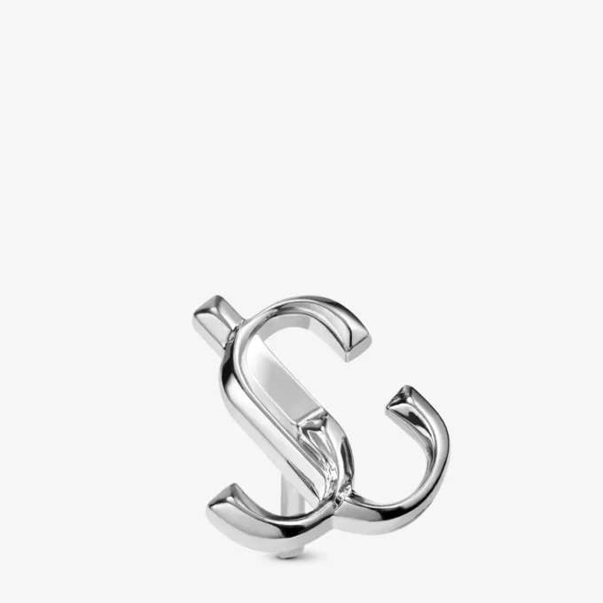 Jc Mini Studs Silver-Finish Metal Jc Mini Stud Earrings