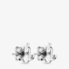 Jc Mini Studs Silver-Finish Metal Jc Mini Stud Earrings