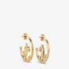 Jc Monogram Hoops Gold-Finish Metal Jc Monogram Hoops