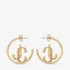 Jc Monogram Hoops Gold-Finish Metal Jc Monogram Hoops