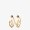 Jc Monogram Hoops Gold-Finish Metal Jc Monogram Hoops