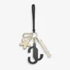 Jc Multi Charm Black & Orange Calf Leather Star Logo Bag Charm