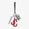Jc Multi Charm Red & Candy Pink Calf Leather Star Logo Bag Charm