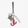 Jc Multi Charm Red & Candy Pink Calf Leather Star Logo Bag Charm