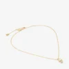 Jc Pearl Cube Pendant Gold Metal Pendant with Pearl and Crystal Cube