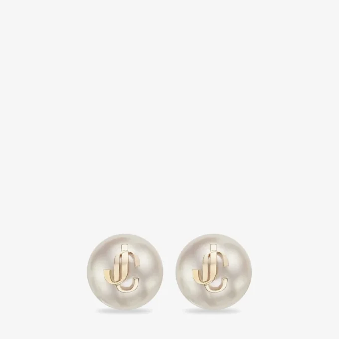 Jc Pearl Studs Gold-Finish Metal Jc Pearl Stud Earrings