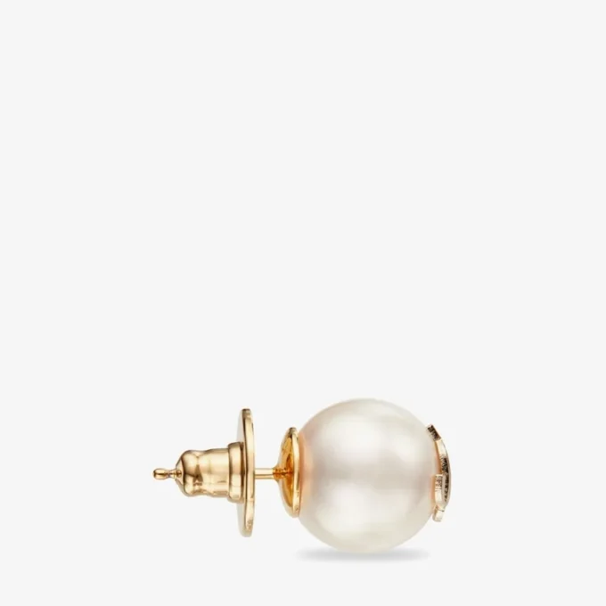 Jc Pearl Studs Gold-Finish Metal Jc Pearl Stud Earrings
