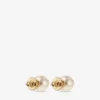 Jc Pearl Studs Gold-Finish Metal Jc Pearl Stud Earrings