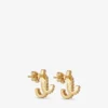 Jc Studs Gold-Finish Metal Jc Stud Earrings with Swarovski Crystals