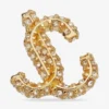 Jc Studs Gold-Finish Metal Jc Stud Earrings with Swarovski Crystals