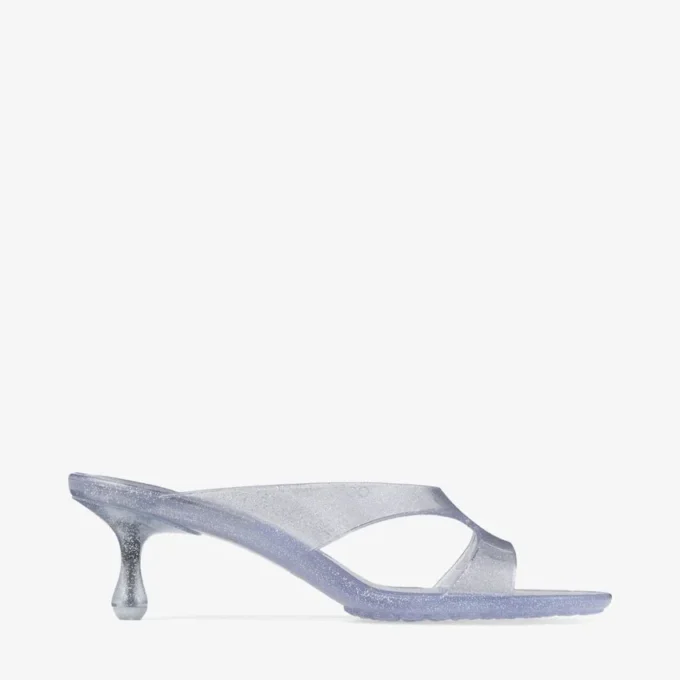 Jelly Drop 50 Silver Glitter Jelly Sandals