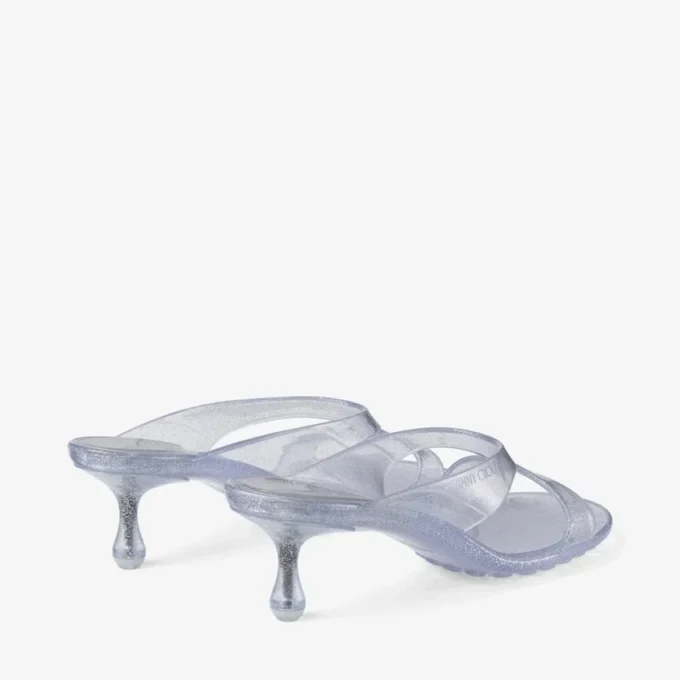 Jelly Drop 50 Silver Glitter Jelly Sandals