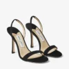 Jenn 100 Black Suede Sandals
