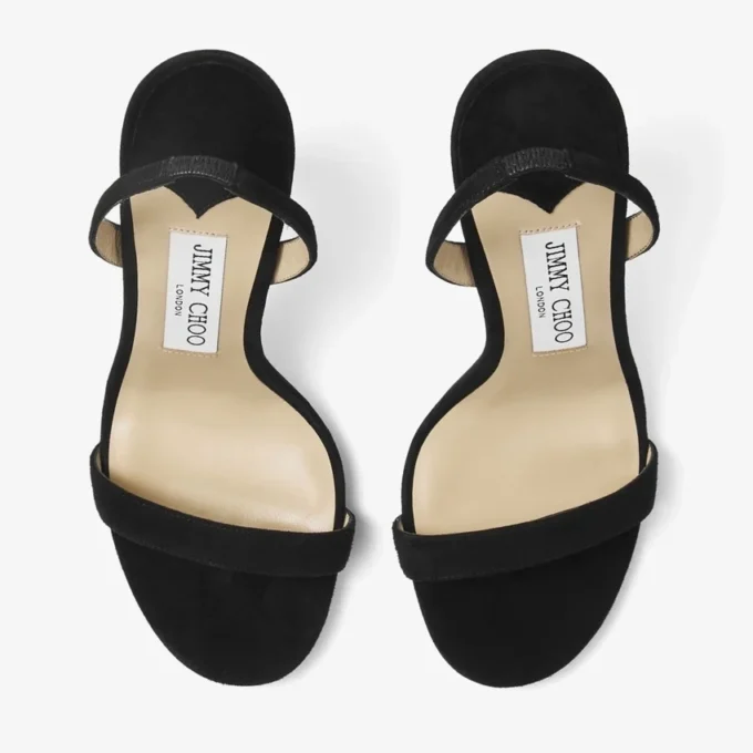 Jenn 100 Black Suede Sandals