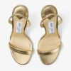 Jenn 100 Gold Metallic Nappa Leather Sandals