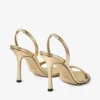 Jenn 100 Gold Metallic Nappa Leather Sandals