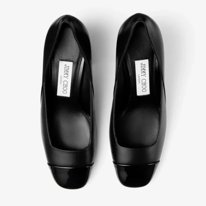Jenson 65 Black Patent and Nappa Leather Pumps