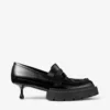 Jimmy Choo Noir Kei Ninomiya Maxi Loafer  Black Polished Calf Leather Loafers