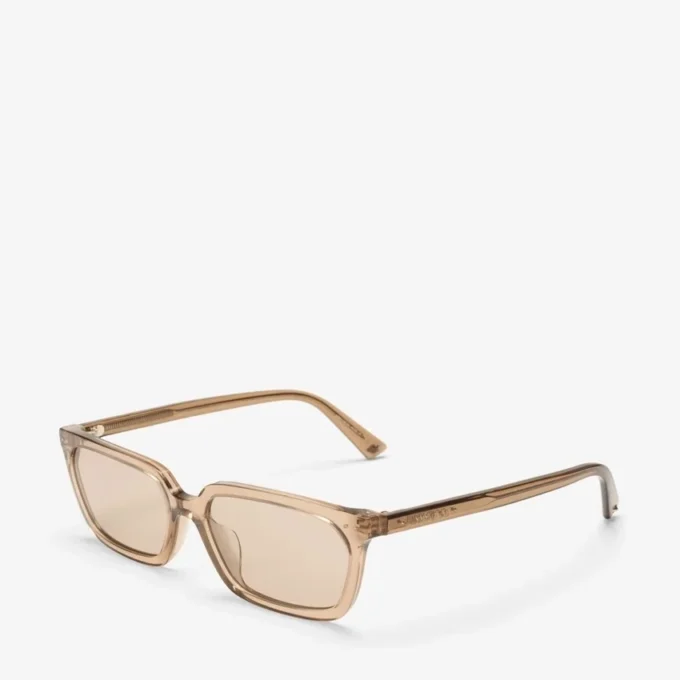 Josi Transparent Tan Rectangular Sunglasses