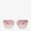 Joss Pale Gold Square Sunglasses
