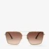 Joss Pale Gold Square Sunglasses
