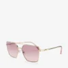 Joss Pale Gold Square Sunglasses